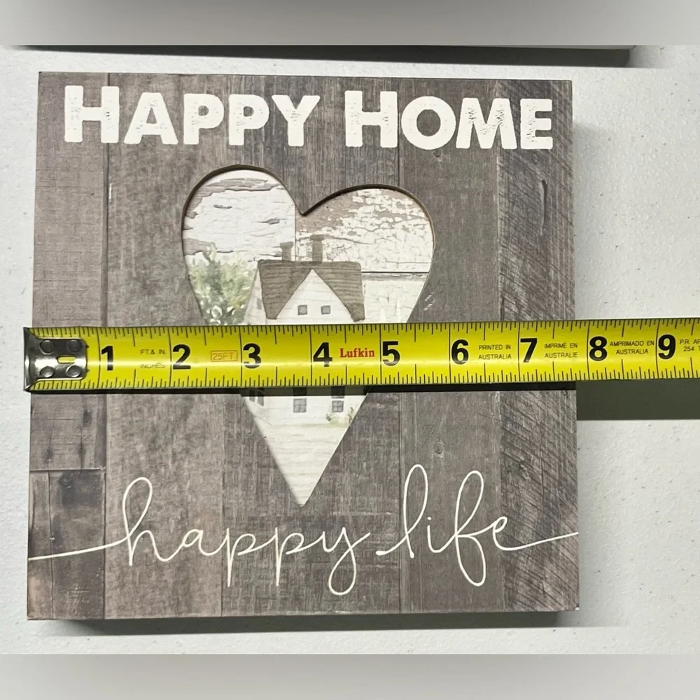 Rustic Distressed Primitive Brown and White 'Home Sweet Home' Wall Art Set of 3